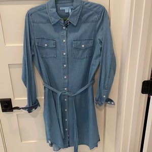Draper James denim shirt dress size 10
